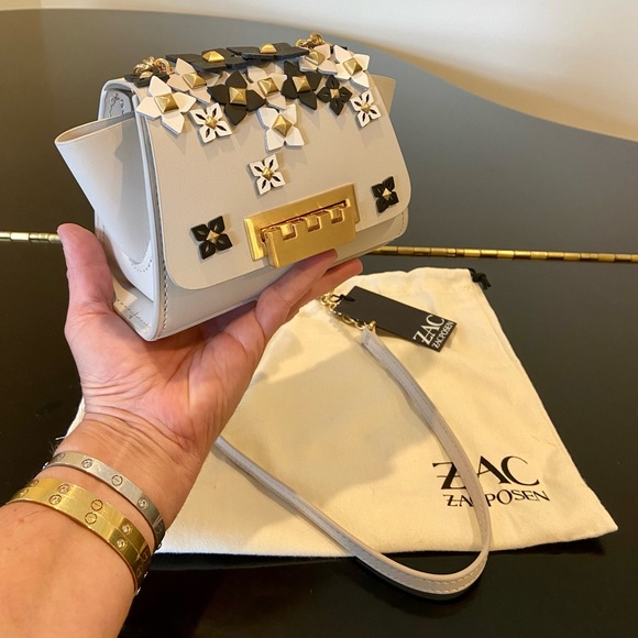 NWT Rare authentic Zac Zac Posen Eartha Mini Chain Leather Crossbody/bag - Picture 7 of 17